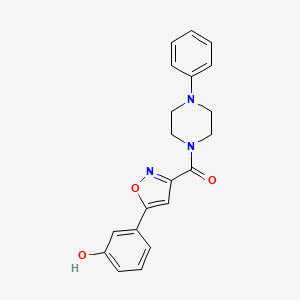 3-{3-[(4-phenyl-1-piperazinyl)carbonyl]-5-isoxazolyl}phenol