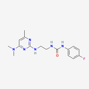 N-(2-{[4-(dimethylamino)-6-methyl-2-pyrimidinyl]amino}ethyl)-N'-(4-fluorophenyl)urea