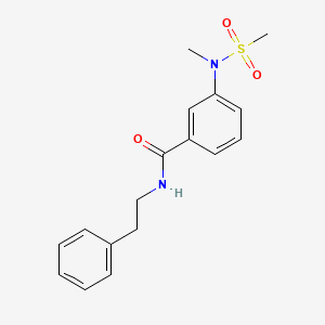 molecular formula C17H20N2O3S B4496558 3-(N-METHYLMETHANESULFONAMIDO)-N-(2-PHENYLETHYL)BENZAMIDE 