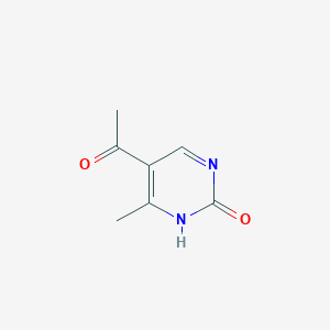 molecular formula C7H8N2O2 B044966 5-Acetyl-4-methylpyrimidin-2(1H)-one CAS No. 113246-41-6