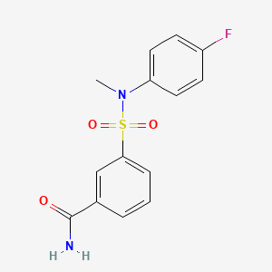 3-[(4-Fluorophenyl)(methyl)sulfamoyl]benzamide