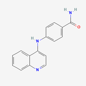 molecular formula C16H13N3O B4496626 Benzamide, 4-(4-quinolinylamino)- 