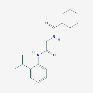 molecular formula C18H26N2O2 B4496631 N-{2-[(2-isopropylphenyl)amino]-2-oxoethyl}cyclohexanecarboxamide 