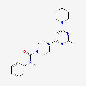 molecular formula C21H28N6O B4496632 4-[2-Methyl-6-(piperidin-1-YL)pyrimidin-4-YL]-N-phenylpiperazine-1-carboxamide 