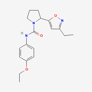 N-(4-ethoxyphenyl)-2-(3-ethyl-1,2-oxazol-5-yl)pyrrolidine-1-carboxamide