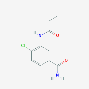 molecular formula C10H11ClN2O2 B4496649 4-chloro-3-(propionylamino)benzamide 