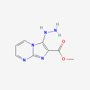 molecular formula C8H9N5O2 B4496653 methyl 3-hydrazinoimidazo[1,2-a]pyrimidine-2-carboxylate 