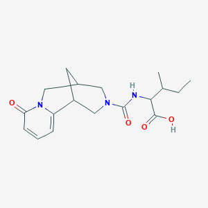 molecular formula C18H25N3O4 B4496675 ((1s,5s)-8-Oxo-1,3,4,5,6,8-hexahydro-2h-1,5-methanopyrido[1,2-a][1,5]diazocine-3-carbonyl)-l-isoleucine 