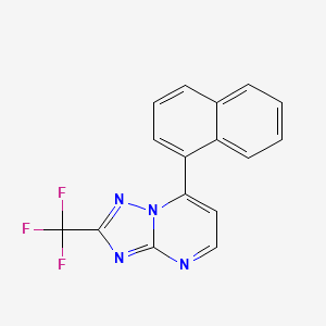 molecular formula C16H9F3N4 B4496697 7-(1-naphthyl)-2-(trifluoromethyl)[1,2,4]triazolo[1,5-a]pyrimidine 