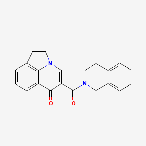 molecular formula C21H18N2O2 B4496703 10-(3,4-dihydro-1H-isoquinoline-2-carbonyl)-1-azatricyclo[6.3.1.04,12]dodeca-4(12),5,7,10-tetraen-9-one 