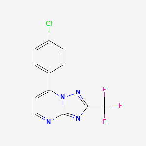 7-(4-chlorophenyl)-2-(trifluoromethyl)[1,2,4]triazolo[1,5-a]pyrimidine