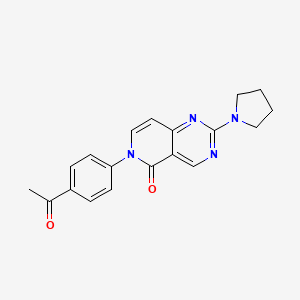 molecular formula C19H18N4O2 B4496762 6-(4-ACETYLPHENYL)-2-(PYRROLIDIN-1-YL)-5H,6H-PYRIDO[4,3-D]PYRIMIDIN-5-ONE 