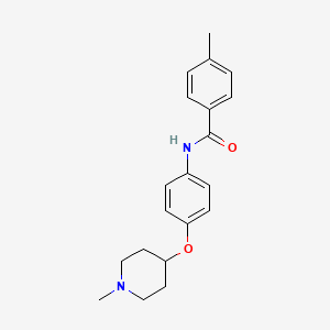 4-methyl-N-{4-[(1-methyl-4-piperidinyl)oxy]phenyl}benzamide