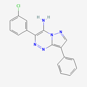 molecular formula C17H12ClN5 B4496777 3-(3-chlorophenyl)-8-phenylpyrazolo[5,1-c][1,2,4]triazin-4-amine 