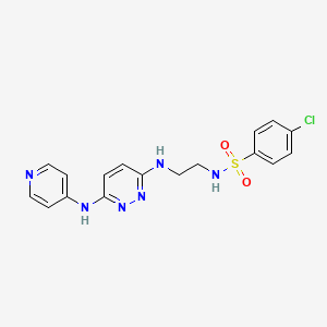 4-chloro-N-(2-{[6-(4-pyridinylamino)-3-pyridazinyl]amino}ethyl)benzenesulfonamide