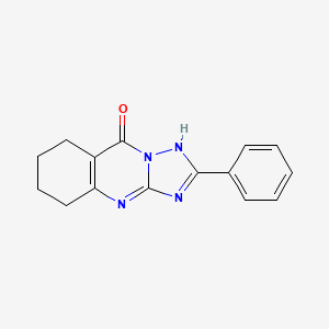 molecular formula C15H14N4O B4496817 2-Phenyl-5H,6H,7H,8H-[1,2,4]triazolo[3,2-B]quinazolin-9-OL 