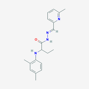 molecular formula C19H24N4O B449682 2-(2,4-dimethylanilino)-N'-[(6-methyl-2-pyridinyl)methylene]butanohydrazide 