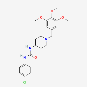 molecular formula C22H28ClN3O4 B4496822 N-(4-CHLOROPHENYL)-N'-[1-(3,4,5-TRIMETHOXYBENZYL)-4-PIPERIDYL]UREA 