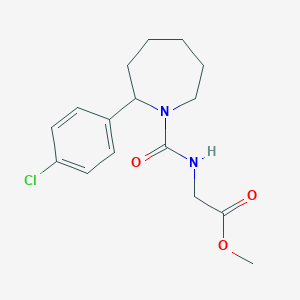 molecular formula C16H21ClN2O3 B4496844 Methyl 2-{[2-(4-chlorophenyl)azepane-1-carbonyl]amino}acetate 