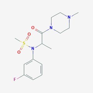 N-(3-fluorophenyl)-N-[1-(4-methylpiperazin-1-yl)-1-oxopropan-2-yl]methanesulfonamide