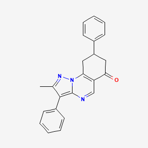 2-methyl-3,8-diphenyl-8,9-dihydropyrazolo[1,5-a]quinazolin-6(7H)-one