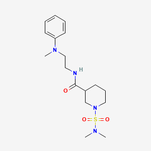 1-(dimethylsulfamoyl)-N-{2-[methyl(phenyl)amino]ethyl}piperidine-3-carboxamide