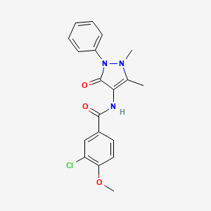 3-chloro-N-(1,5-dimethyl-3-oxo-2-phenyl-2,3-dihydro-1H-pyrazol-4-yl)-4-methoxybenzamide