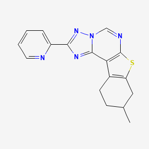 9-methyl-2-(2-pyridinyl)-8,9,10,11-tetrahydro[1]benzothieno[3,2-e][1,2,4]triazolo[1,5-c]pyrimidine