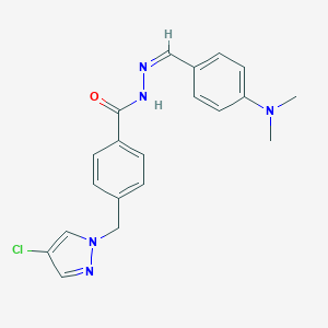 4-[(4-chloro-1H-pyrazol-1-yl)methyl]-N'-[4-(dimethylamino)benzylidene]benzohydrazide