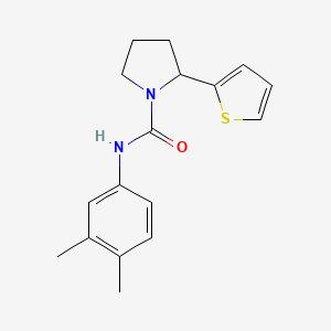 molecular formula C17H20N2OS B4496968 N-(3,4-dimethylphenyl)-2-(2-thienyl)-1-pyrrolidinecarboxamide 