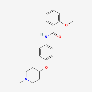 2-methoxy-N-{4-[(1-methyl-4-piperidinyl)oxy]phenyl}benzamide