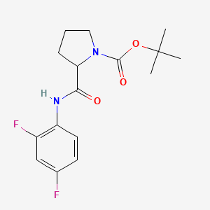 molecular formula C16H20F2N2O3 B4496998 tert-butyl 2-{[(2,4-difluorophenyl)amino]carbonyl}-1-pyrrolidinecarboxylate 