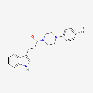 molecular formula C22H25N3O2 B4497000 3-(1H-indol-3-yl)-1-[4-(4-methoxyphenyl)piperazin-1-yl]propan-1-one 