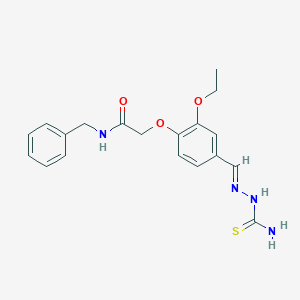 N-benzyl-2-{4-[(E)-(2-carbamothioylhydrazinylidene)methyl]-2-ethoxyphenoxy}acetamide