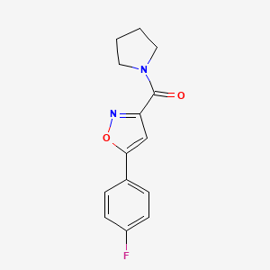 5-(4-fluorophenyl)-3-(1-pyrrolidinylcarbonyl)isoxazole