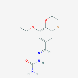 molecular formula C13H18BrN3O3 B449704 (2E)-2-[3-bromo-5-ethoxy-4-(propan-2-yloxy)benzylidene]hydrazinecarboxamide 