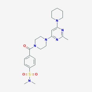 N,N-dimethyl-4-({4-[2-methyl-6-(1-piperidinyl)-4-pyrimidinyl]-1-piperazinyl}carbonyl)benzenesulfonamide