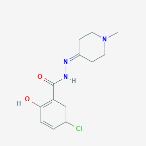 5-chloro-N'-(1-ethylpiperidin-4-ylidene)-2-hydroxybenzohydrazide