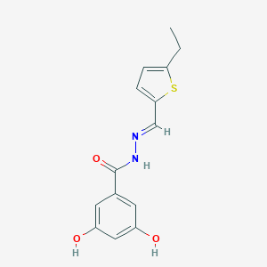 N'-[(5-ethyl-2-thienyl)methylene]-3,5-dihydroxybenzohydrazide