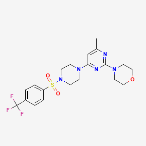 molecular formula C20H24F3N5O3S B4497094 4-[4-methyl-6-(4-{[4-(trifluoromethyl)phenyl]sulfonyl}-1-piperazinyl)-2-pyrimidinyl]morpholine 