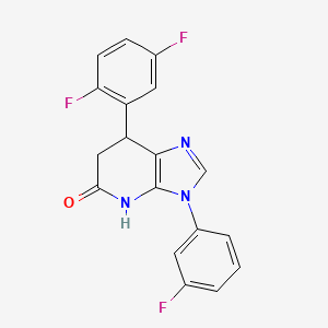 molecular formula C18H12F3N3O B4497096 7-(2,5-difluorophenyl)-3-(3-fluorophenyl)-3,4,6,7-tetrahydro-5H-imidazo[4,5-b]pyridin-5-one 