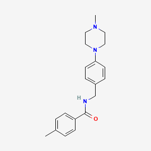 4-methyl-N-[[4-(4-methylpiperazin-1-yl)phenyl]methyl]benzamide