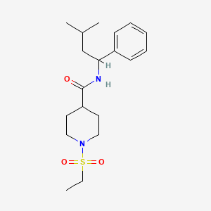 1-(ETHANESULFONYL)-N-(3-METHYL-1-PHENYLBUTYL)PIPERIDINE-4-CARBOXAMIDE