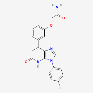 2-{3-[3-(4-fluorophenyl)-5-oxo-4,5,6,7-tetrahydro-3H-imidazo[4,5-b]pyridin-7-yl]phenoxy}acetamide