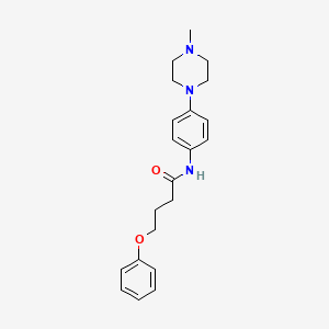 molecular formula C21H27N3O2 B4497126 N-[4-(4-methyl-1-piperazinyl)phenyl]-4-phenoxybutanamide 