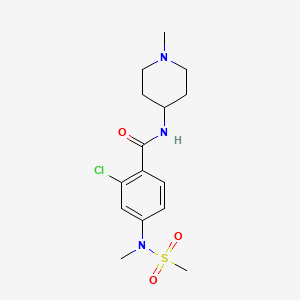 molecular formula C15H22ClN3O3S B4497130 2-CHLORO-4-(N-METHYLMETHANESULFONAMIDO)-N-(1-METHYLPIPERIDIN-4-YL)BENZAMIDE 