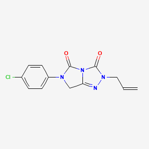 molecular formula C13H11ClN4O2 B4497132 2-allyl-6-(4-chlorophenyl)-6,7-dihydro-3H-imidazo[5,1-c][1,2,4]triazole-3,5(2H)-dione 