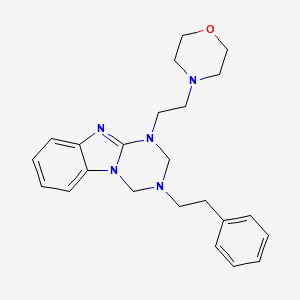 1-(2-Morpholin-4-ylethyl)-3-(2-phenylethyl)-1,2,3,4-tetrahydro[1,3,5]triazino[1,2-a]benzimidazole