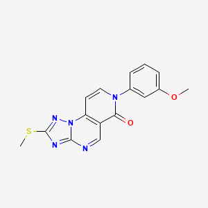 molecular formula C16H13N5O2S B4497162 7-(3-methoxyphenyl)-2-(methylthio)pyrido[3,4-e][1,2,4]triazolo[1,5-a]pyrimidin-6(7H)-one 