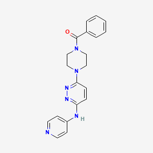 molecular formula C20H20N6O B4497163 6-(4-benzoyl-1-piperazinyl)-N-4-pyridinyl-3-pyridazinamine 